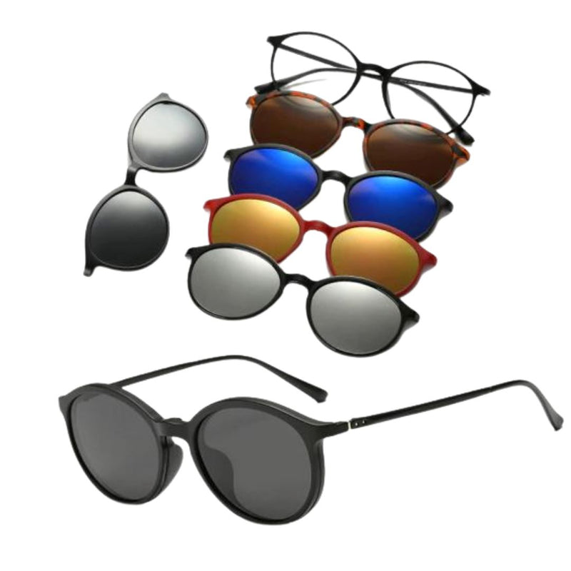 Óculos de Sol Magnético | Óculos Unissex 5 Em 1 | Frete Grátis