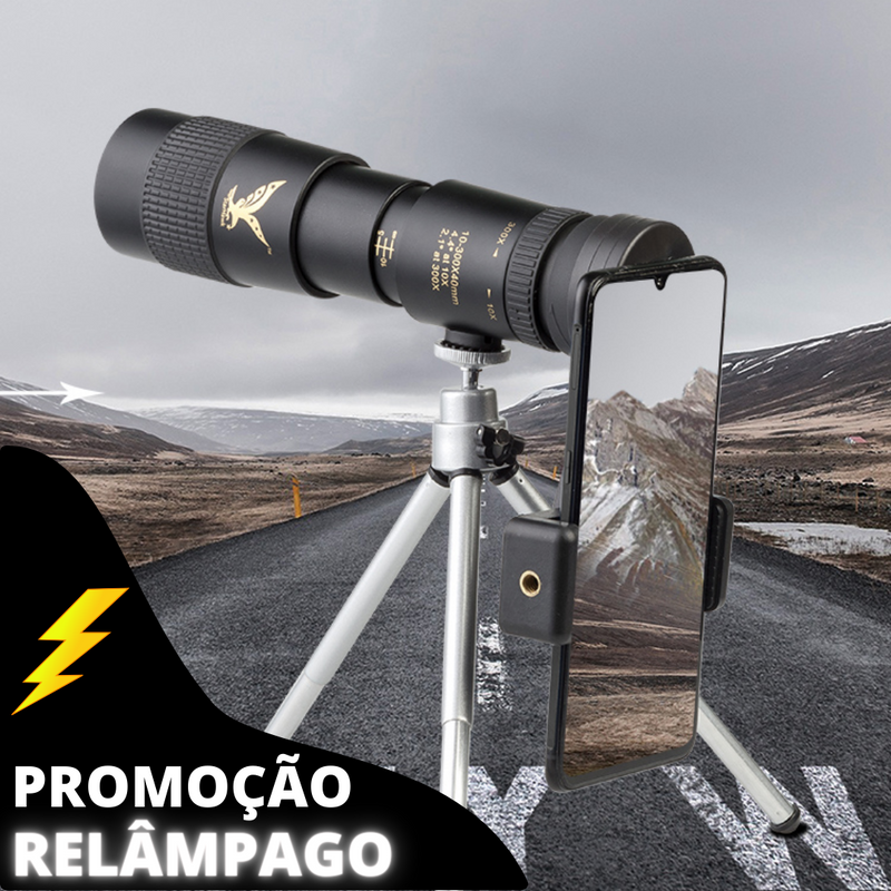 Telescópio Monocular Com Zoom 4K | 10-300X40mm | UltraZoom | Frete Grátis