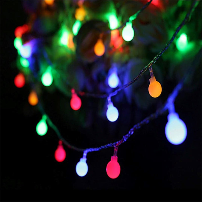Varal de Luzes Led de Bolinhas | Decoração de Natal & Casual